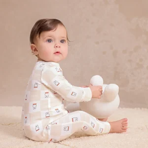 Pelele de algodón Abedul Miffy a cuadros