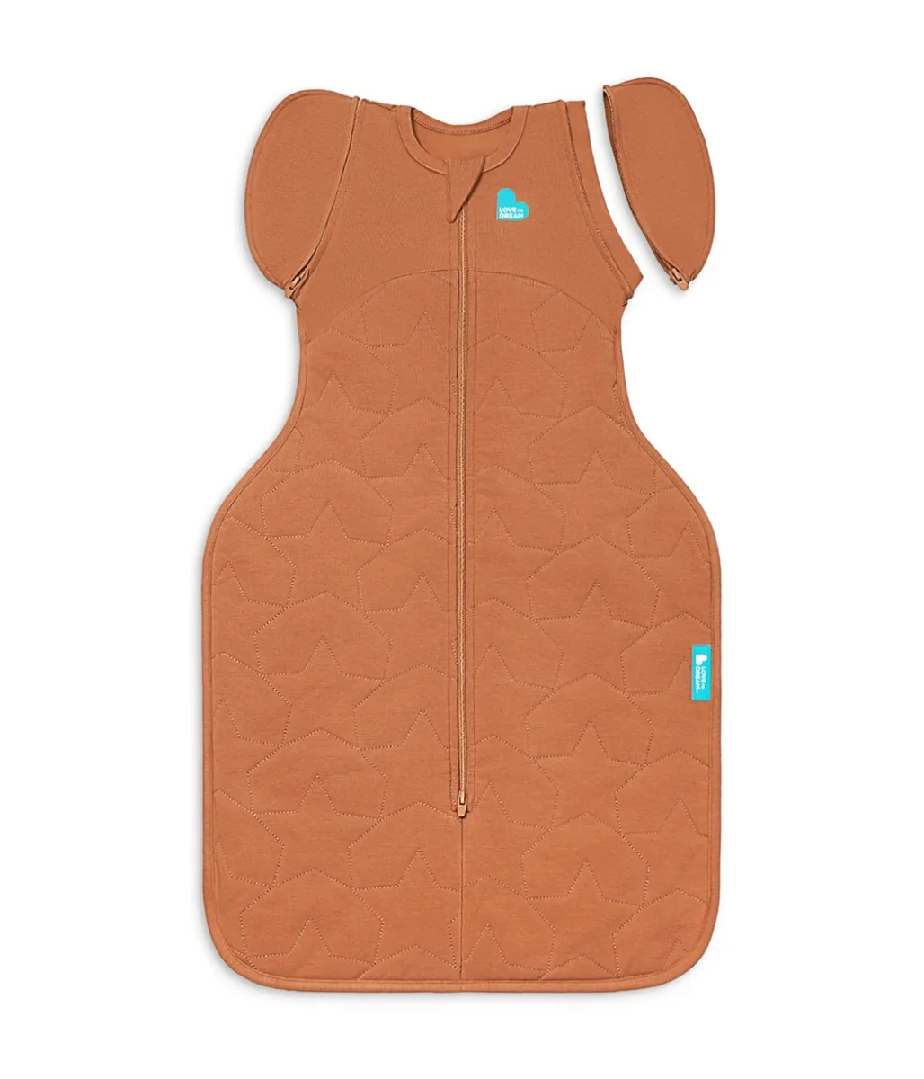Swaddle Up™ Saco de dormir de transición 2 en 1 2.5 TOG Algodón Avellana Estrella acolchada - Imagen 3