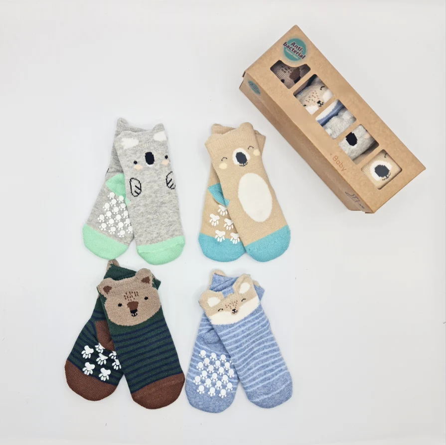 Pack calcetines animales con suela antideslizante - MONNUAGE - Imagen 2