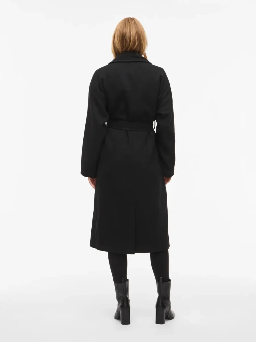 ABRIGO DE PAÑO LARGO VIFIKKA NEGRO - Imagen 5