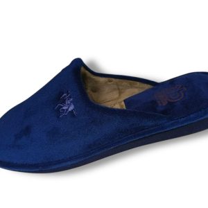 8707 Zapatilla para casa de caballero en suapel color azul, fabricada en España.