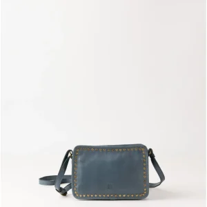 BANDOLERA ROCKWALL DE PIEL AZUL JEANS