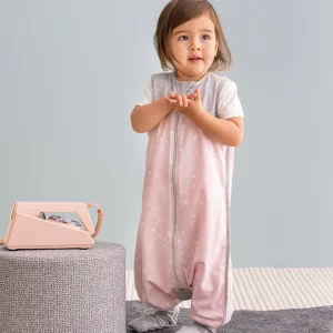 Pijama de dormir sin mangas 0,2 TOG de algodón orgánico Rose Stellar