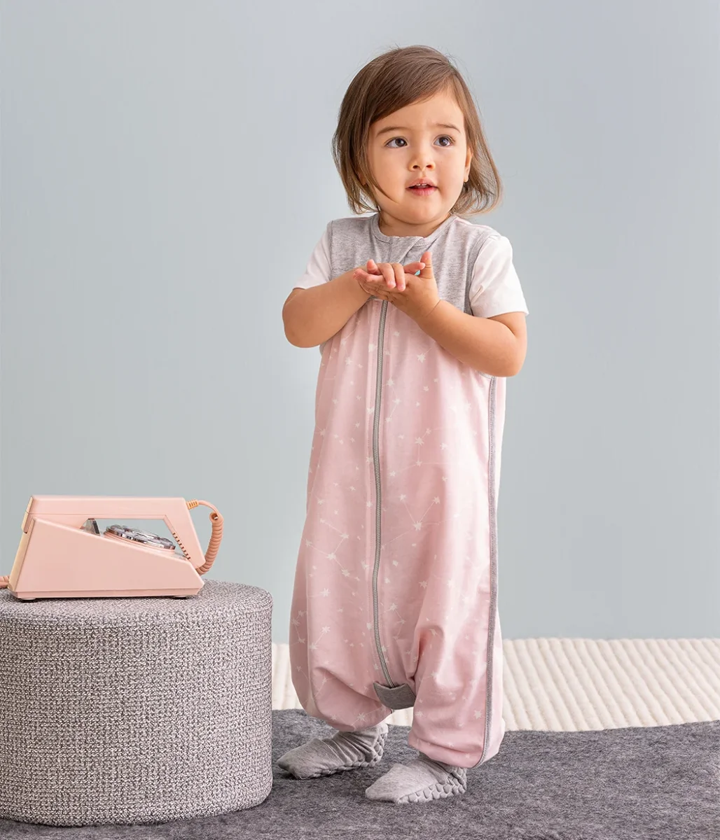 Pijama de dormir sin mangas 0,2 TOG de algodón orgánico Rose Stellar