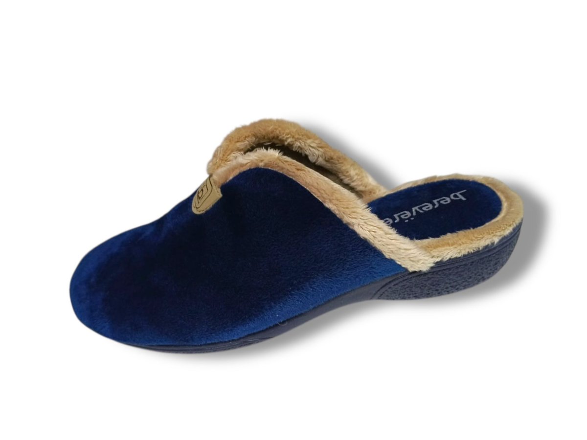 975 Zapatilla para casa de señora en suapel de color azul, fabricada en España calidad y confort 100% - Imagen 2