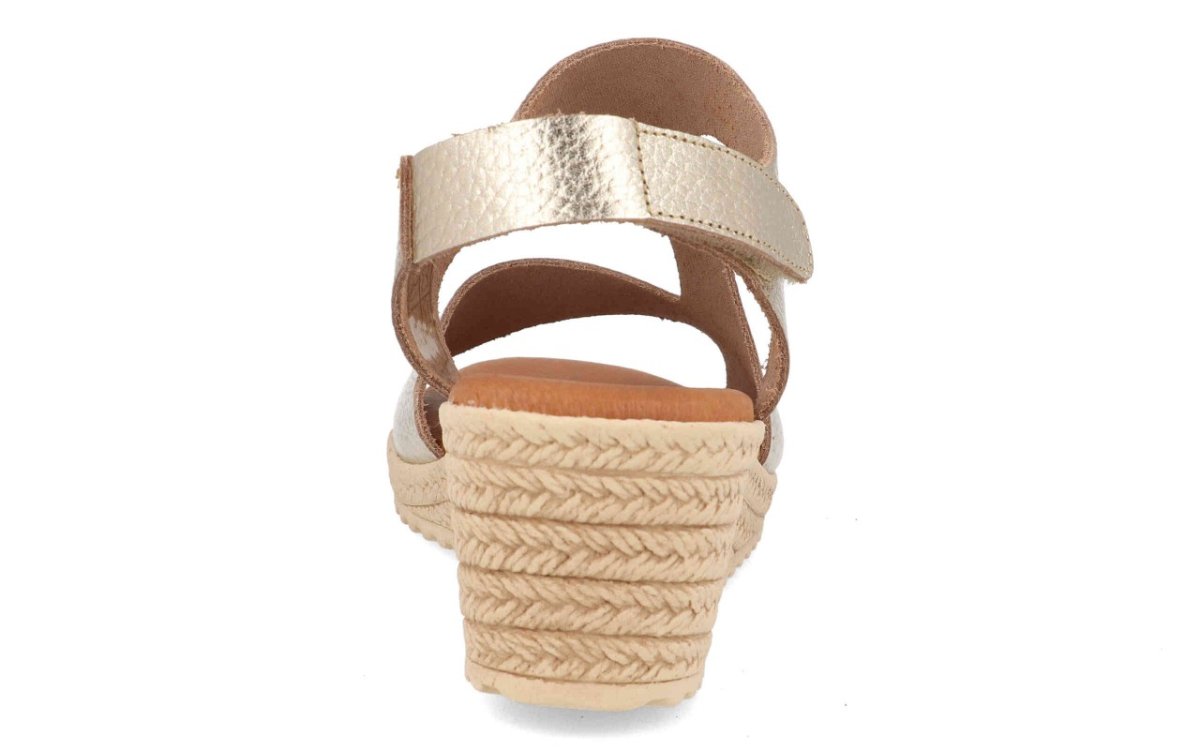 Sandalia de piel para mujer modelo 9925 con cuña de esparto y corte ergonómico - Imagen 5