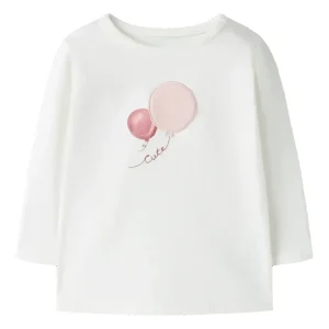 Camiseta manga larga Globos Rosas-NAME IT