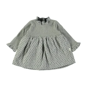 Vestido gris espiga - PETIT INDI