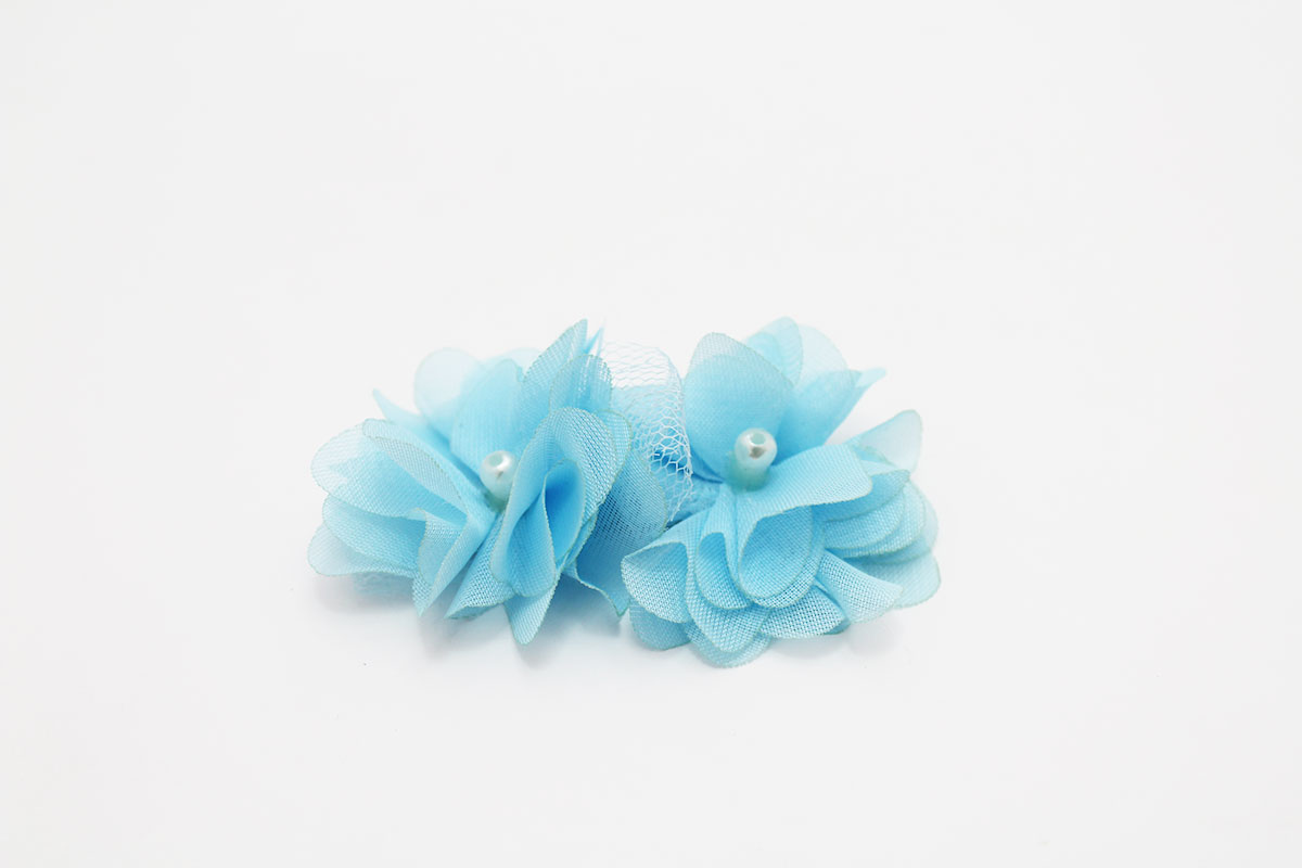 Adorno flor perla clip zapatos - Imagen 7