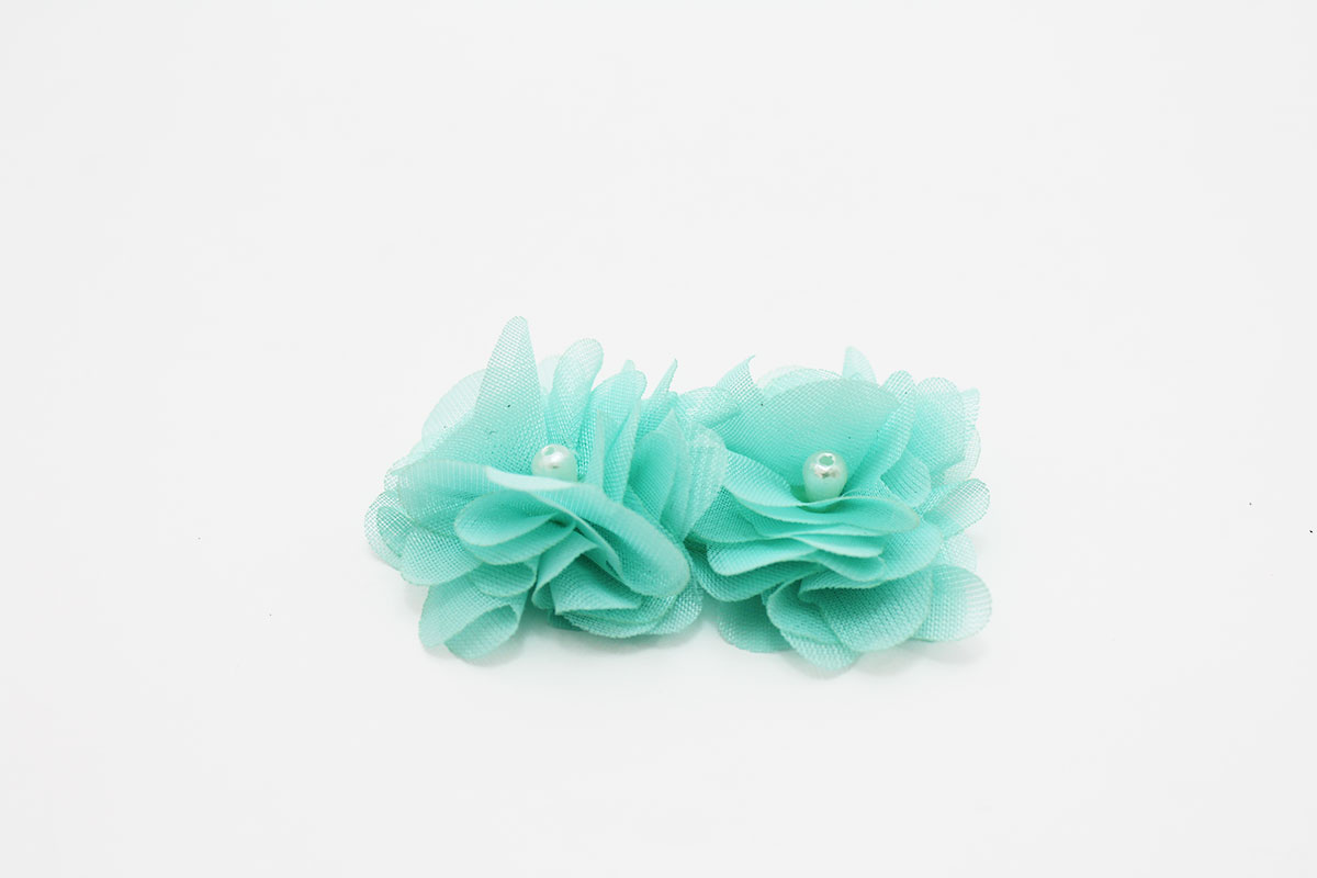 Adorno flor perla clip zapatos - Imagen 6