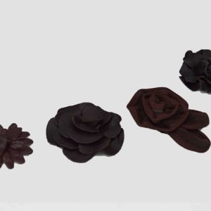 Adornos de piel en marron chocolate para zapatos
