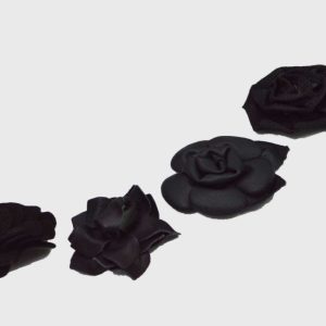 Adornos de piel en negro para zapatos
