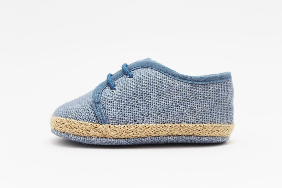 Alpargatas bebé cordones lino - Imagen 6
