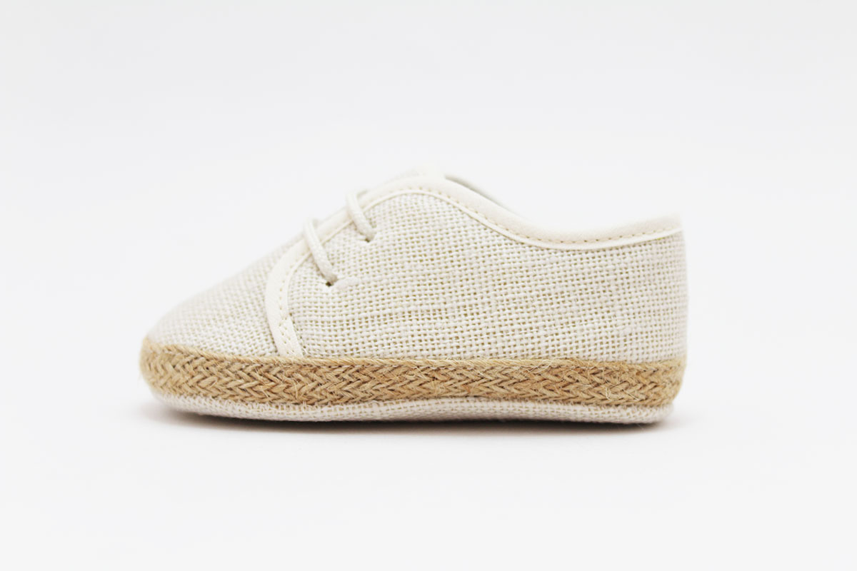Alpargatas bebé cordones lino - Imagen 9