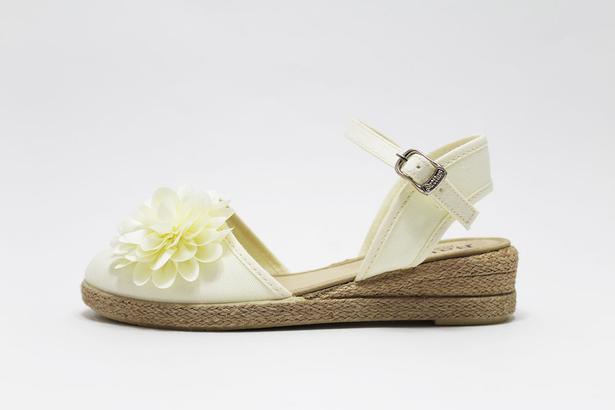 Alpargatas cuña con flor a elegir niña - Imagen 7