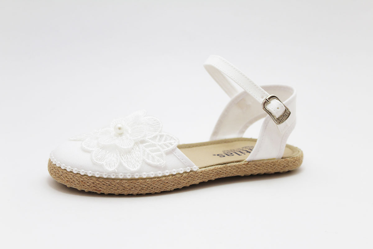 Alpargata sin cuña flor perla niña - Imagen 6