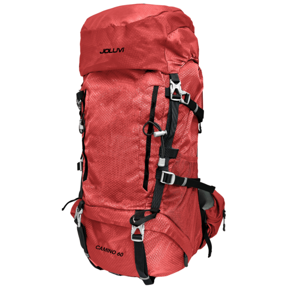 MOCHILA JOLUVI CAMINO 60+10 Color Rojo - Imagen 2