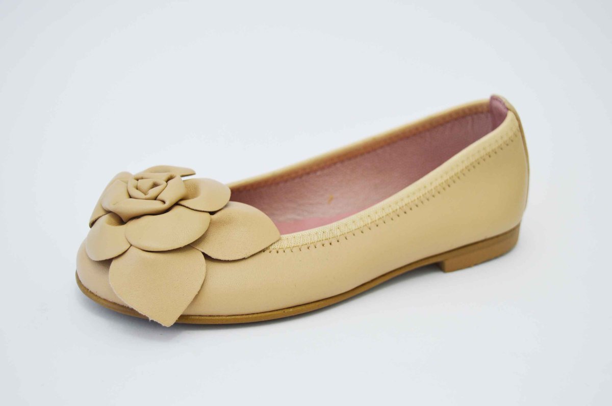 Bailarinas camel con adornos flor - Imagen 8