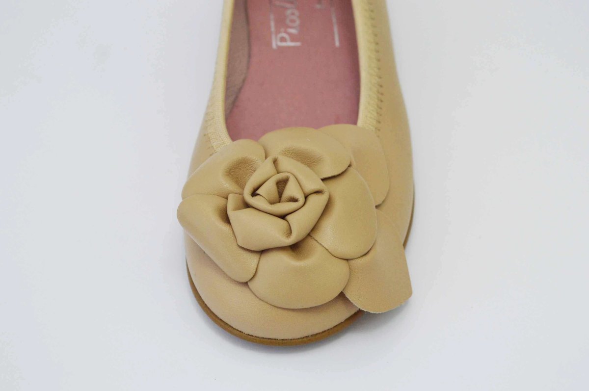 Bailarinas camel con adornos flor - Imagen 9