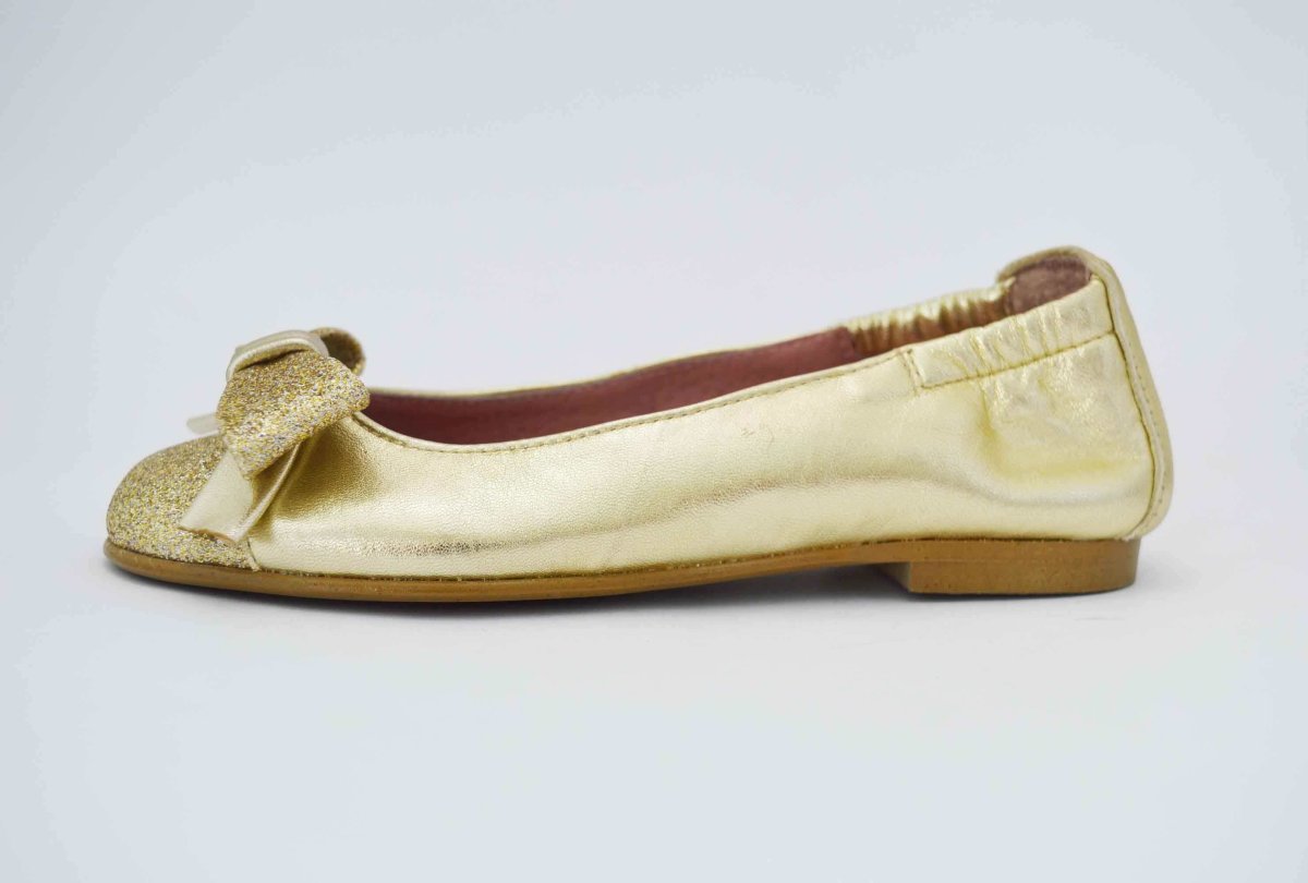 Bailarinas dorado con puntera glitter dorado - Imagen 5