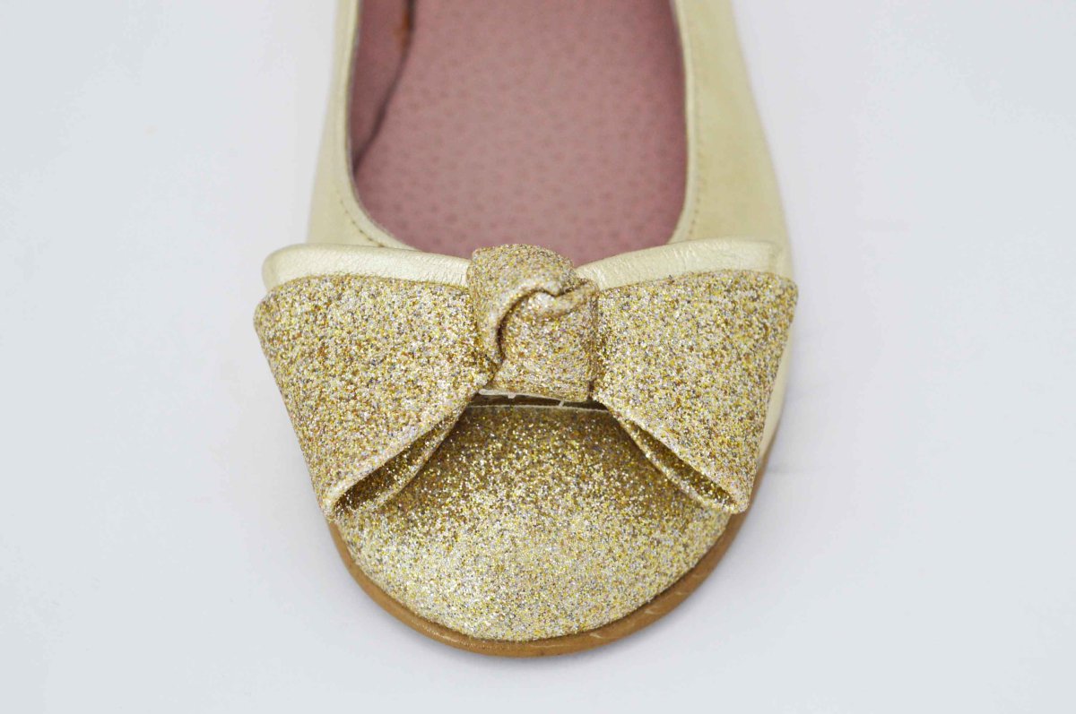 Bailarinas dorado con puntera glitter dorado - Imagen 7