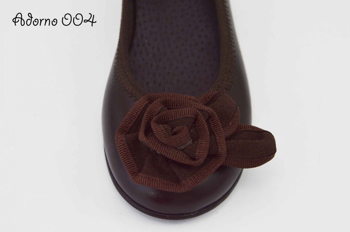 Bailarinas marrón chocolate con adornos - Imagen 5