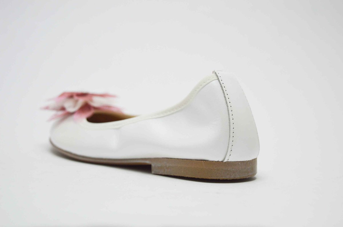 Bailarina nacarado blanco flor rosa palo niña - Imagen 8