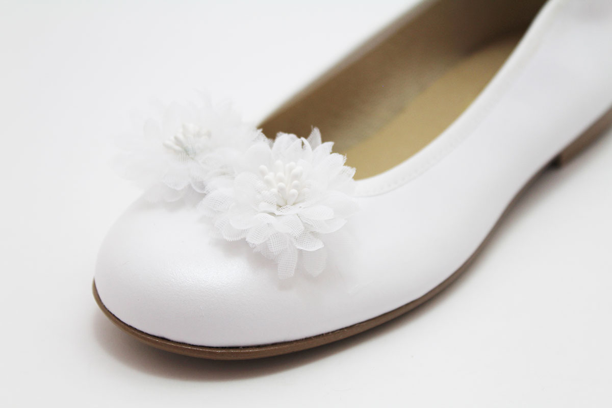 Bailarina blanco adorno flor clip - Imagen 3