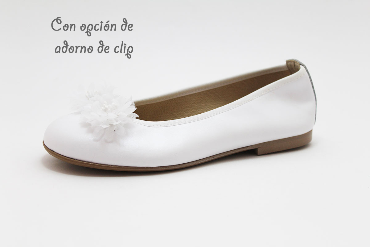 Bailarina blanco adorno flor clip - Imagen 6