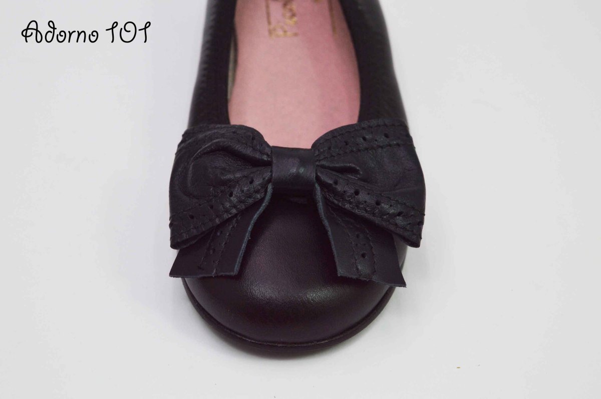 Bailarinas negro con adornos lazos - Imagen 6