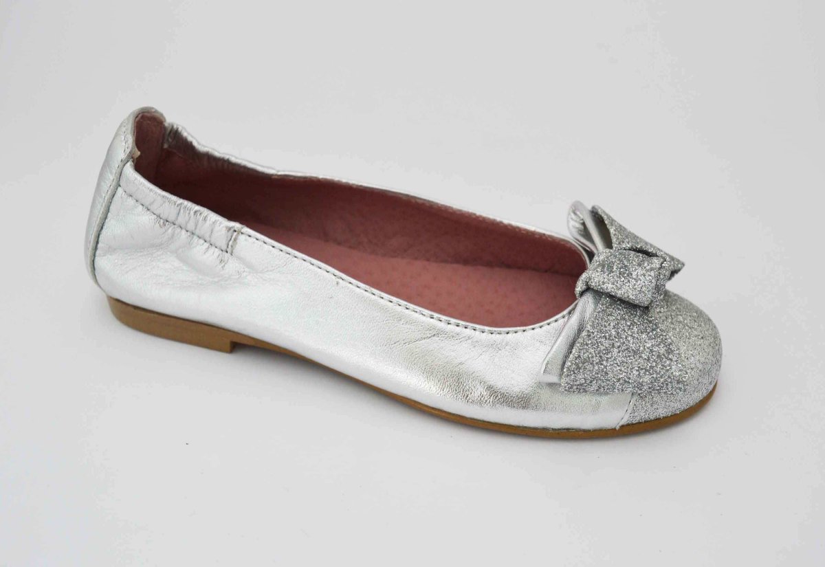 Bailarinas plata con puntera glitter plateado - Imagen 4