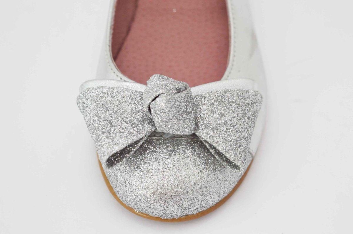 Bailarinas plata con puntera glitter plateado - Imagen 5