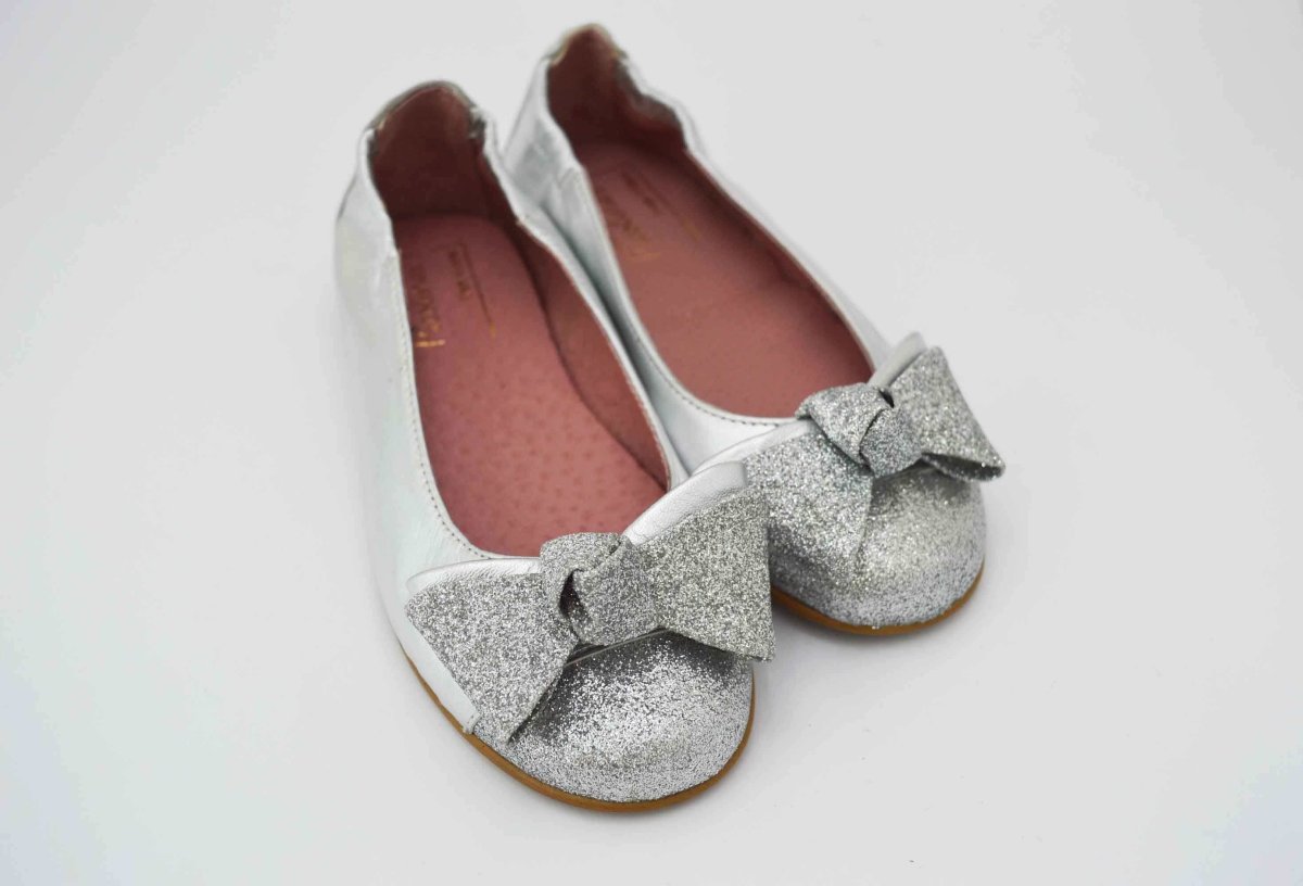 Bailarinas plata con puntera glitter plateado - Imagen 6