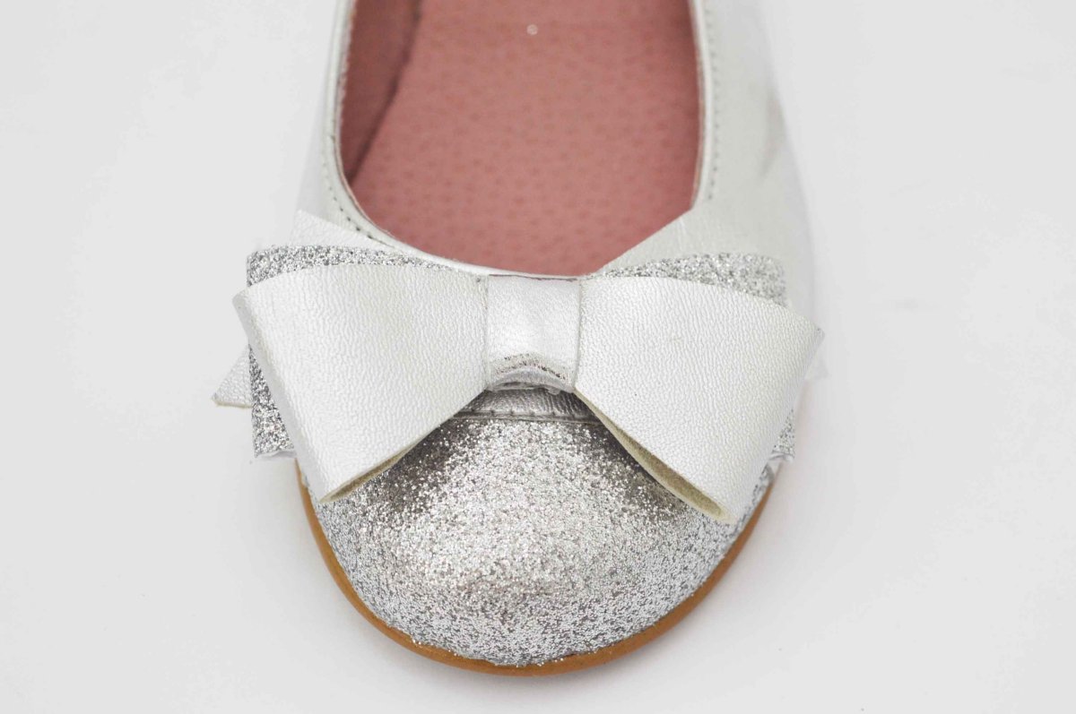 Bailarinas plata con puntera glitter plateado - Imagen 9