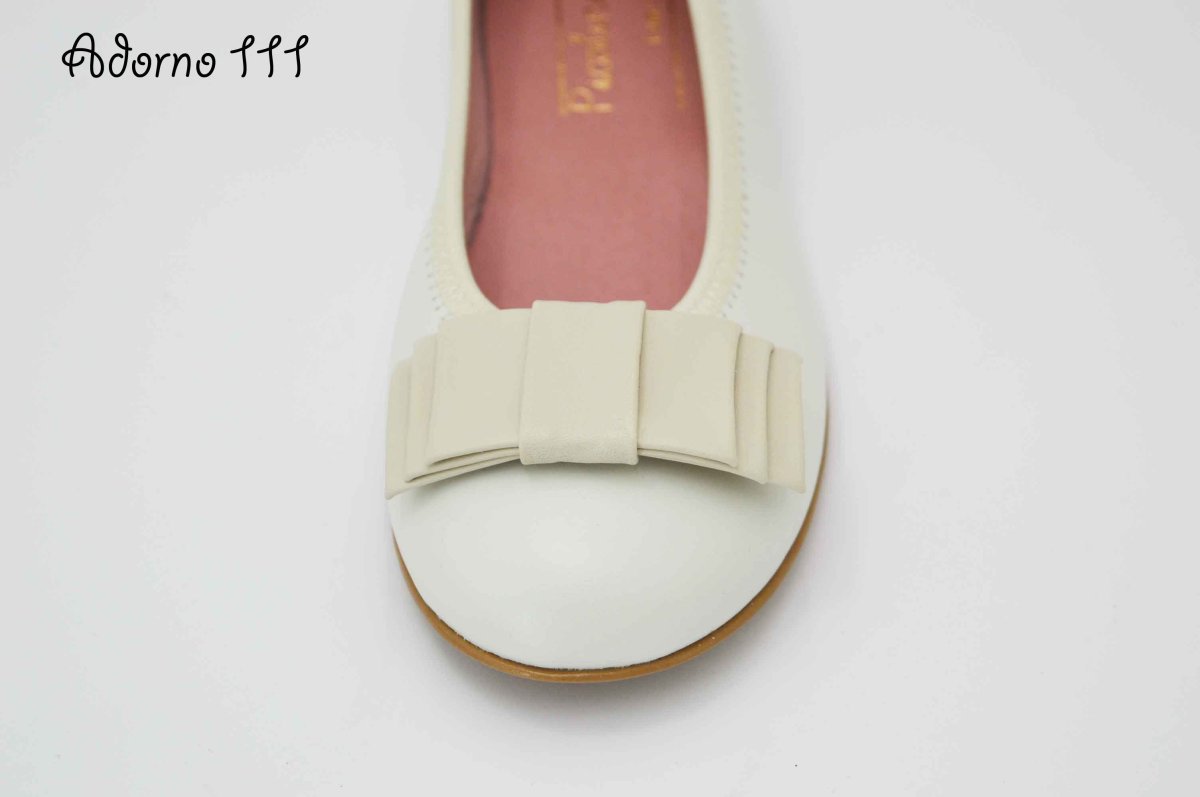 Bailarinas beige con adornos lazo - Imagen 6