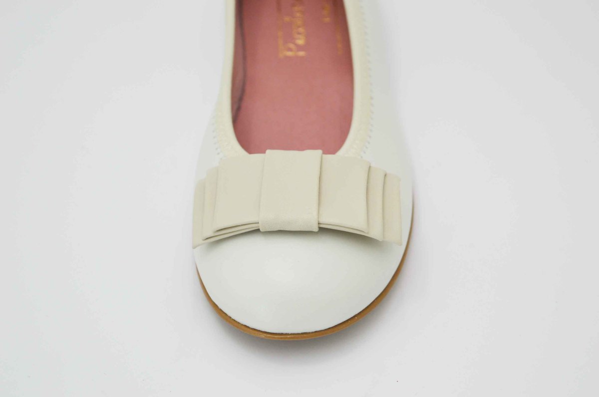 Bailarinas beige con adornos lazo - Imagen 5
