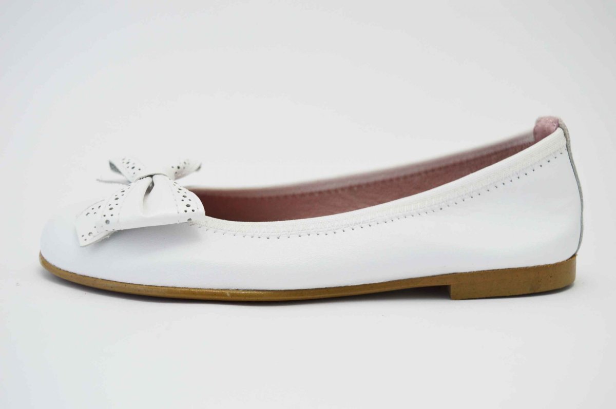 Bailarinas blanco con adornos lazos - Imagen 3