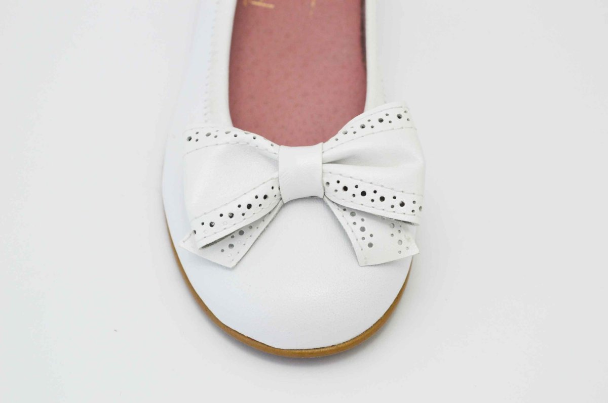Bailarinas blanco con adornos lazos - Imagen 4