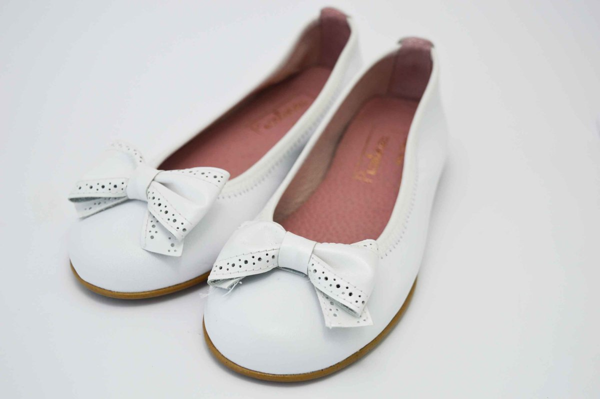 Bailarinas blanco con adornos lazos - Imagen 7