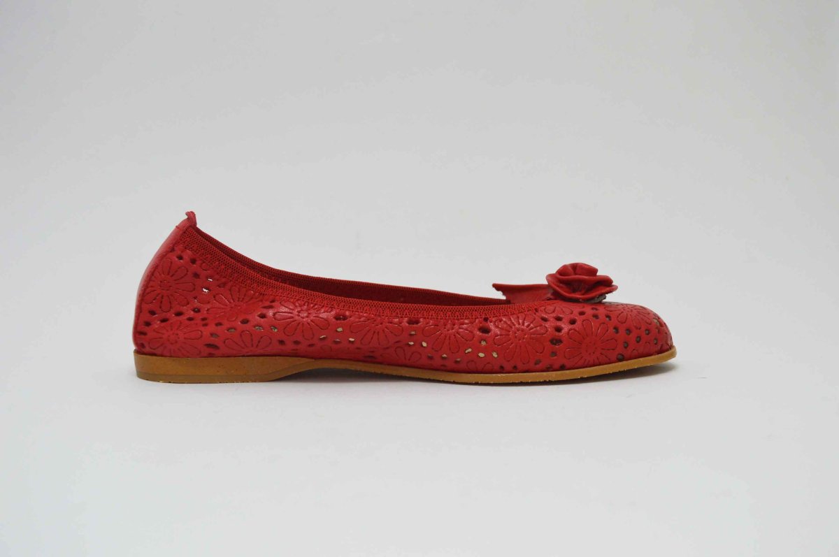 Bailarina calada roja con adorno - Imagen 6
