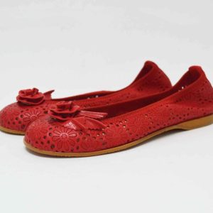 Bailarina calada roja con adorno