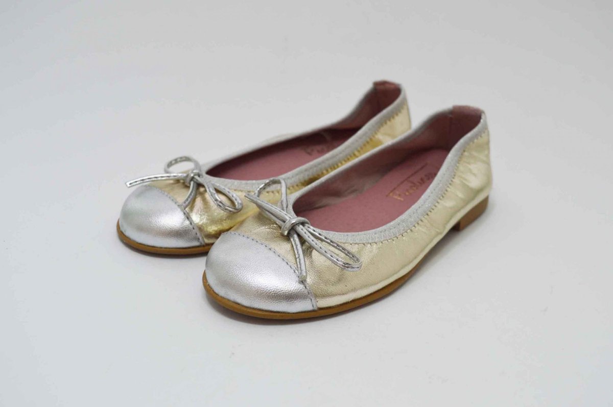 Bailarina dorada con puntera plateada - Imagen 5