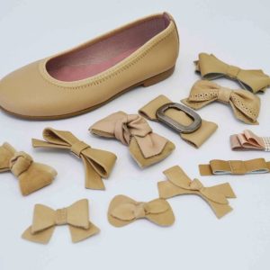 Bailarinas camel con adornos lazos