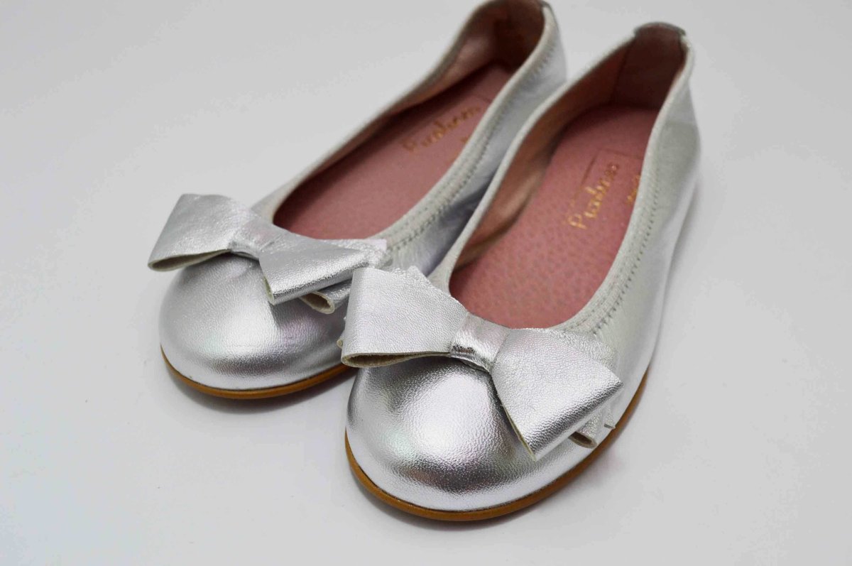 Bailarinas plata con adornos lazo - Imagen 7