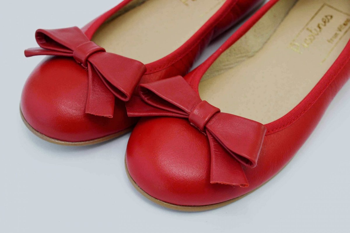 Bailarinas roja con adorno lazo - Imagen 3