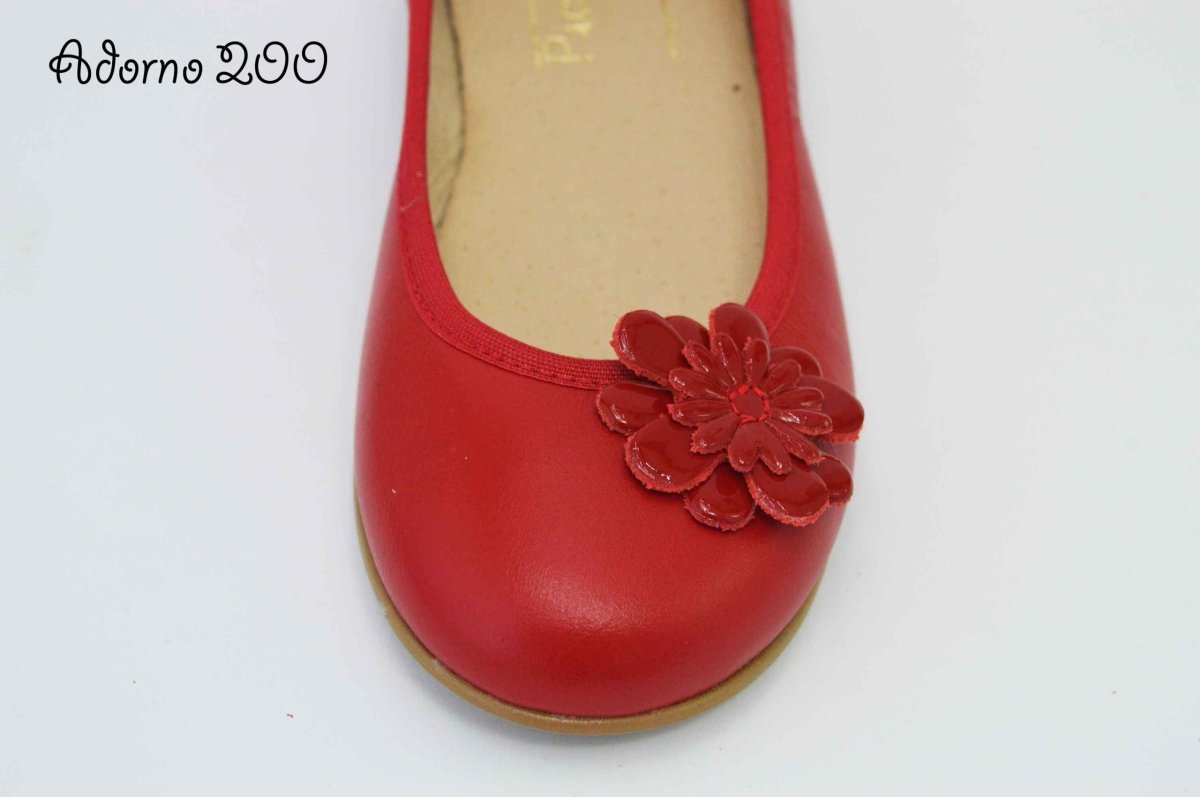 Adornos flor de piel en rojo para zapatos - Imagen 8