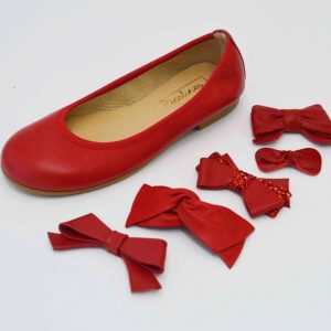 Bailarinas roja con adorno lazo