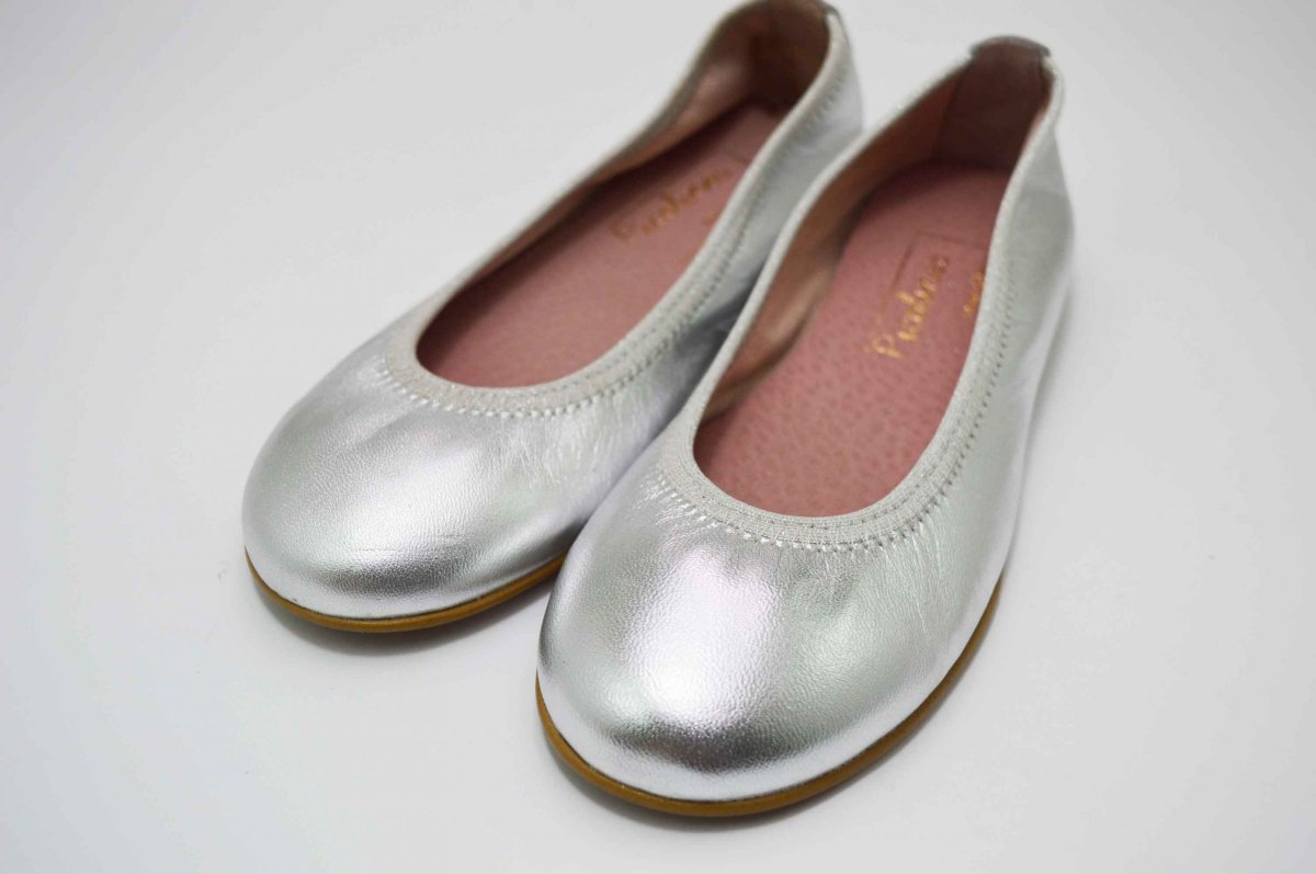 Bailarinas plata con adornos lazo - Imagen 3