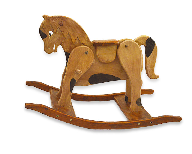 Balancín artesanal Caballo para niños - Imagen 3