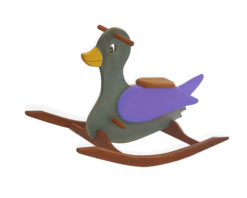 Balancín artesanal Pato para niños - Imagen 8
